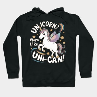 "Uni-Can Do It! - Whimsical Unicorn Motivation" Hoodie